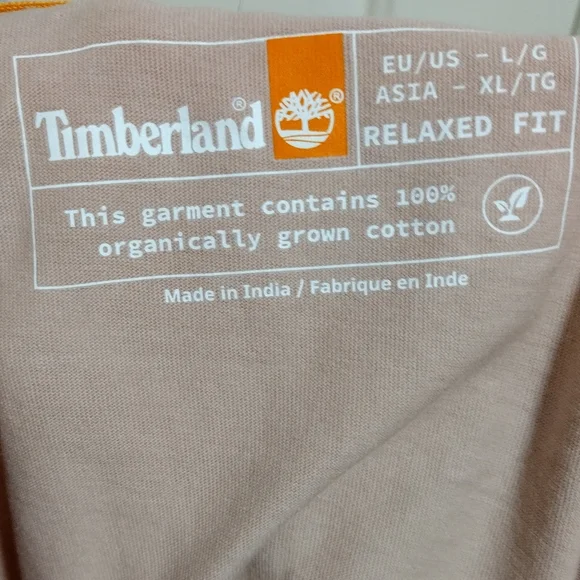 Timberland Relaxed Fit Blush Logo Tee Women's Large 🆕 - Picture 9 of 9
